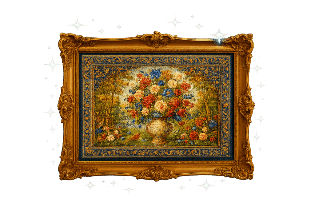 تابلو فرش تمیز شده