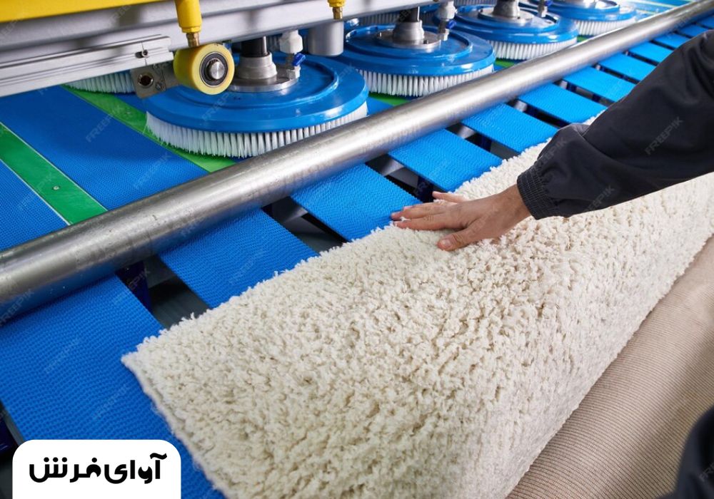 محیط کارخانه قالیشویی در کرج